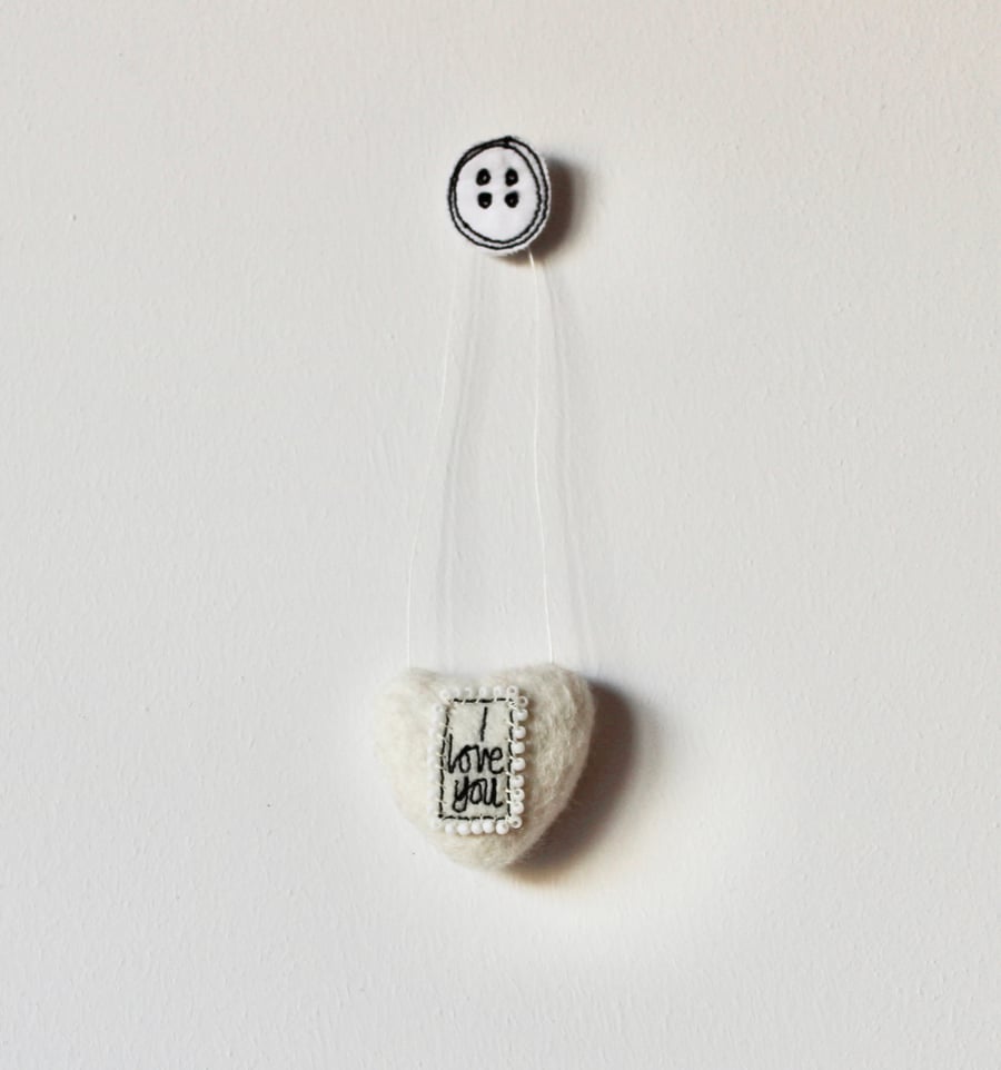 'I Love you' Heart - Hanging Decoration