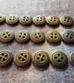 9 16"   15mm   24L Antique Brass buttons - Image 1