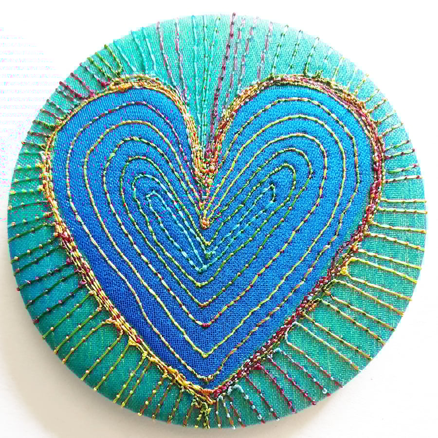 Heart Pocket Mirror 58mm Fabric Pocket Mirror Handbag Accessory