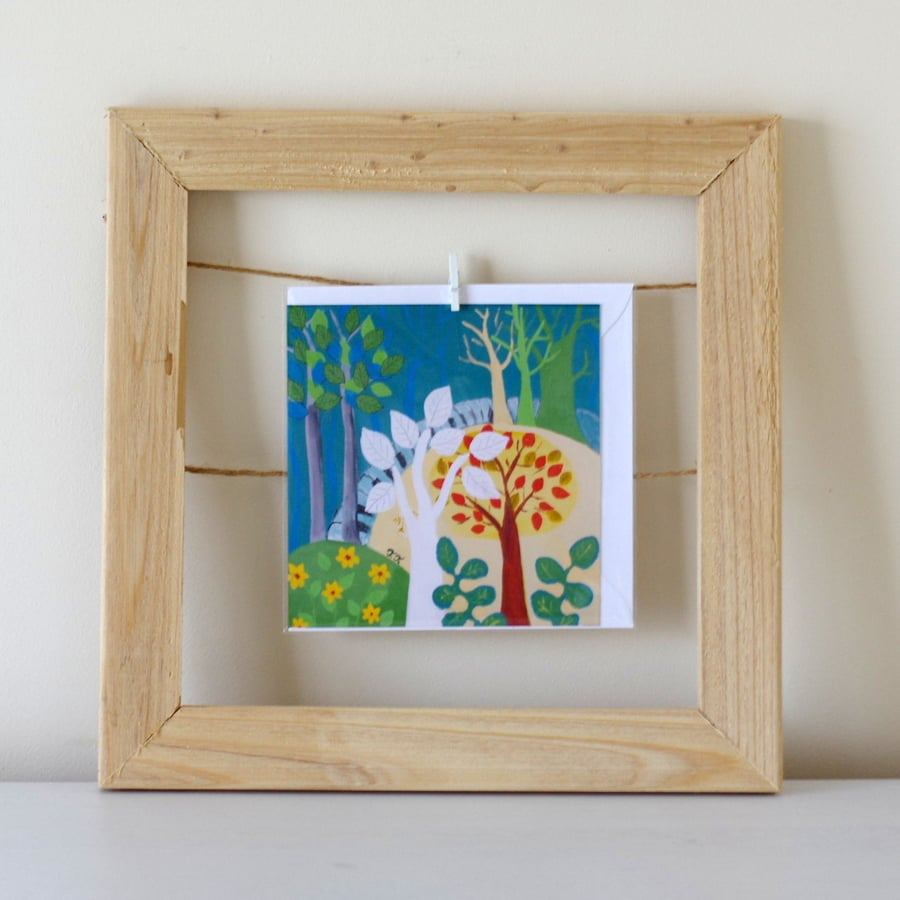 Landscape Blank Card Art Print Autumn Spring Summer Winter