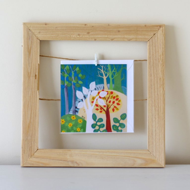 Landscape Blank Card Art Print Autumn Spring Summer Winter