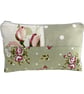 Large Make up Bag with Pastel Roses and Polka Dots - Image 10