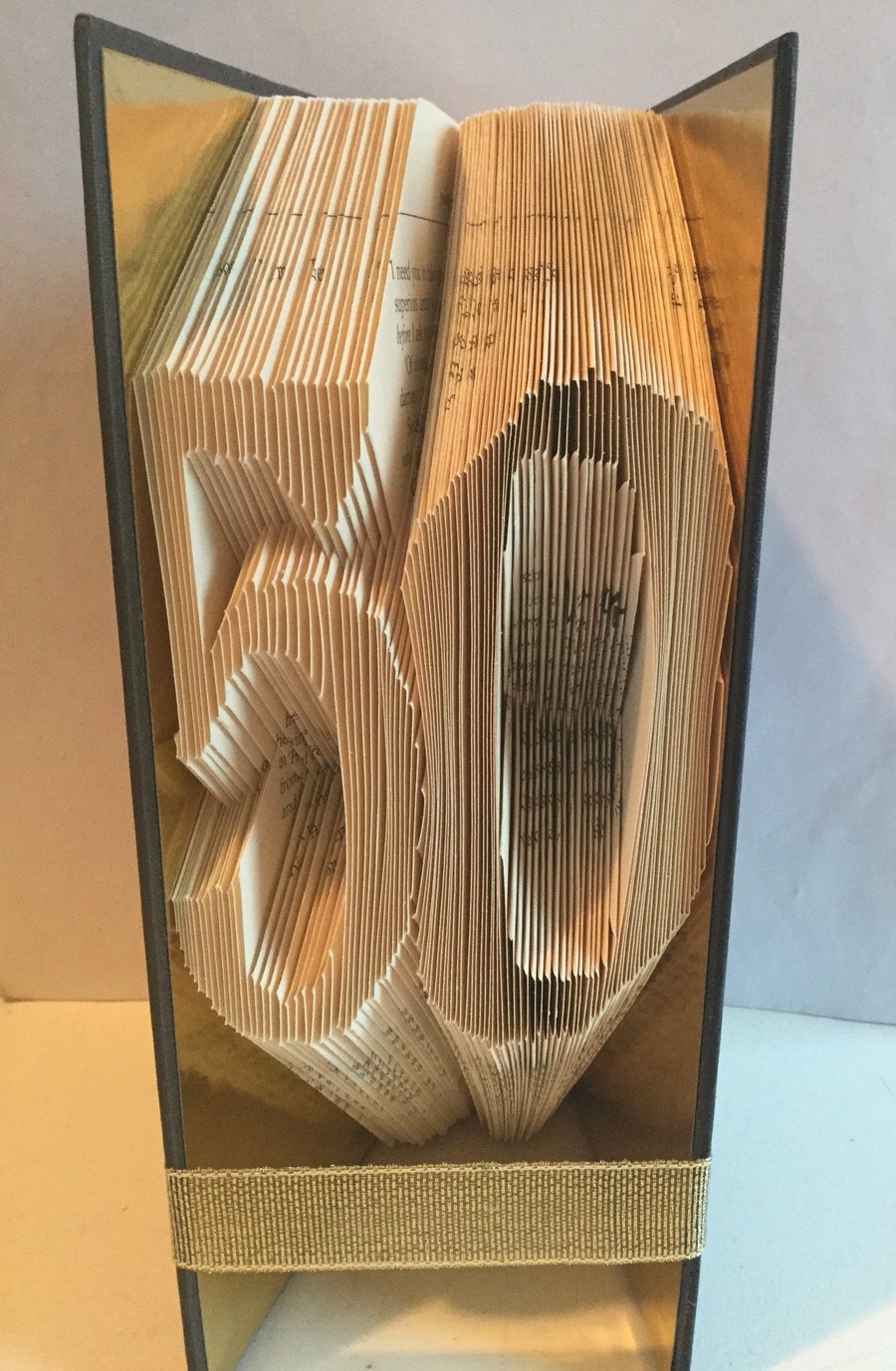 50th Wedding Anniversary Book Fold, 50th Wedding Gift, Golden Wedding Anniversar