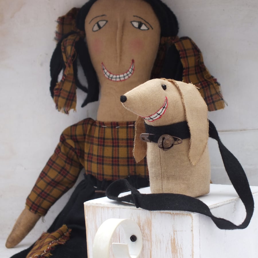 Primitive Doll and Dog