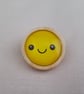 Yellow emoji brooch 005 - Image 1