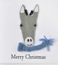 Donkey Christmas felt greeting card - Image 5