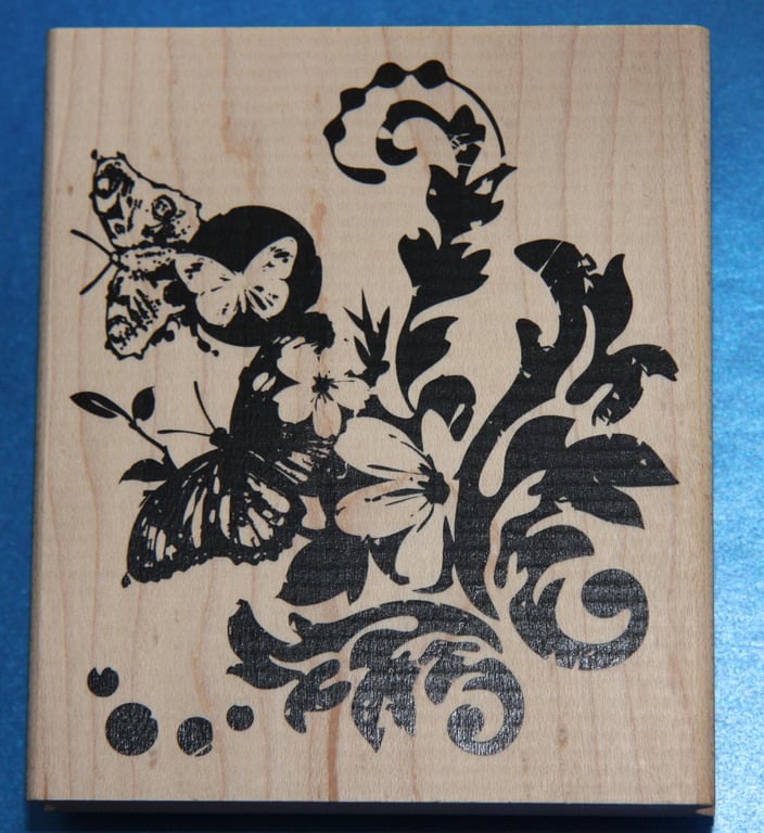 Inkadinkado Summer Parade Rubber Stamp (98271P) Wooden Mounted.
