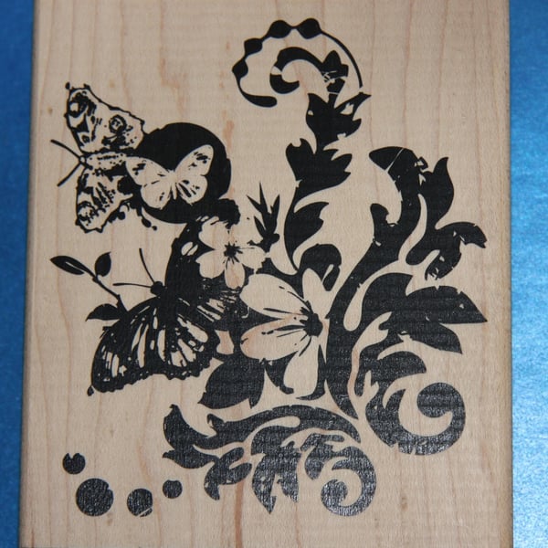 Inkadinkado Summer Parade Rubber Stamp (98271P) Wooden Mounted.