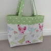 Handmade Fabric Tote Bag, Beach Bag, Handbag, Travel Bag, Work Bag, Duck