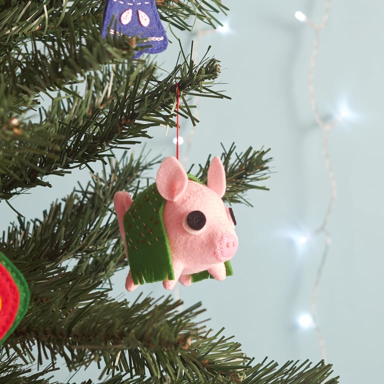 Pig in a blanket Christmas tree decoration