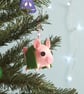 Pig in a blanket Christmas tree decoration - Image 1