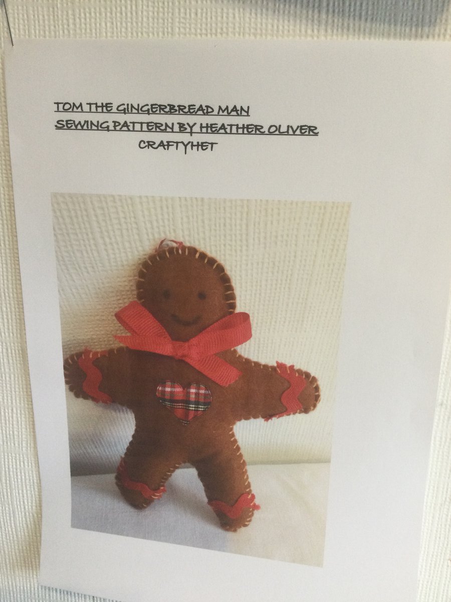 Tom the gingerbread man sewing kit