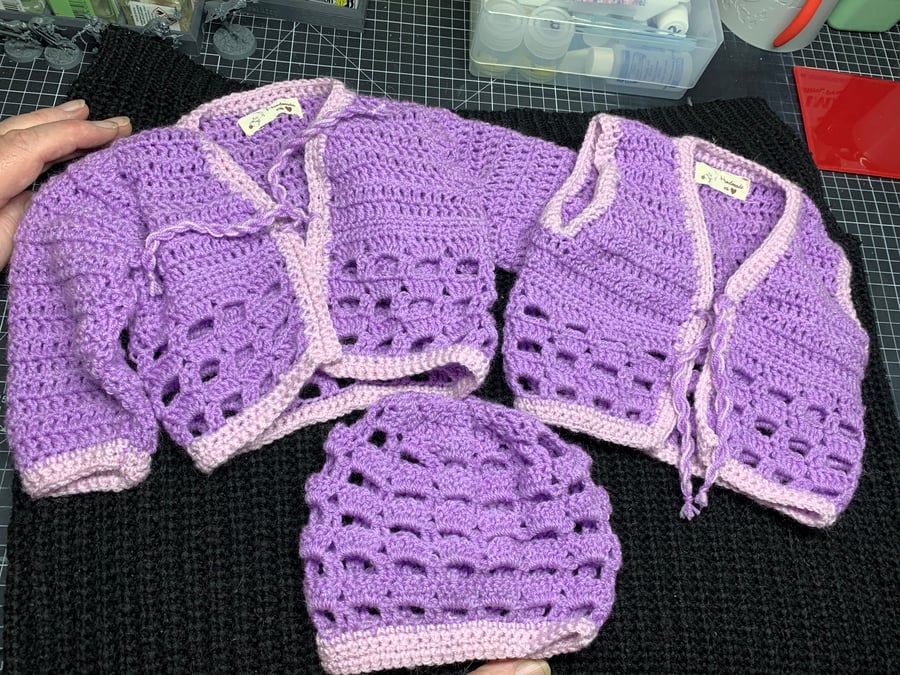 Matching set in lilac 