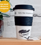 Swimmer Travel Mug - Reusable coffee cup, wild swimming, cold water swimmer, sea - Image 1