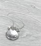 Handmade sterling silver 16mm diamond kiss petal charm pendants on a trace chain - Image 2