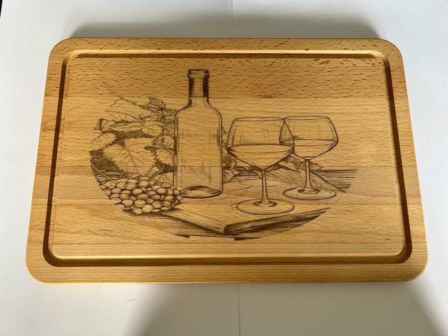 wine themed chopping board