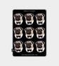 Funny Vinyl Sticker Sheet For Adults - Pug With Bow Tie