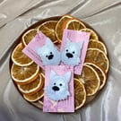 Cute little White Scottie Dog Felt Brooch. Free Postage.