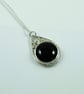 Necklace, Sterling Silver and Onyx Pendant - Image 4