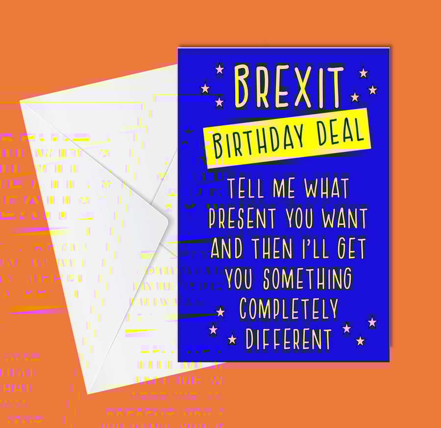Brexit Birthday Card, Funny Birthday Card, Political Card, Trending card