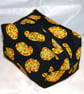  Make up bag, Black and Yellow, Zipped, Boxy - Image 1