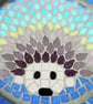 Rainbow Hedgehog Mosaic Garden Bird Bath - Image 3