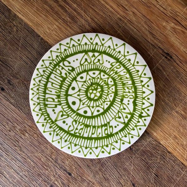 Hand Painted Olde English Insults Coaster