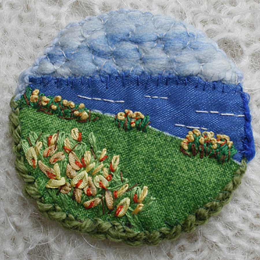 Golden Gorse - brooch