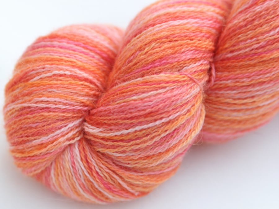 SALE Frosted Peach - Bluefaced Leicester laceweight yarn