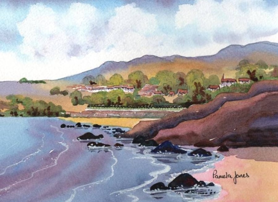 Langland Bay, Gower, South Wales, In 8 x 6 '' Mount