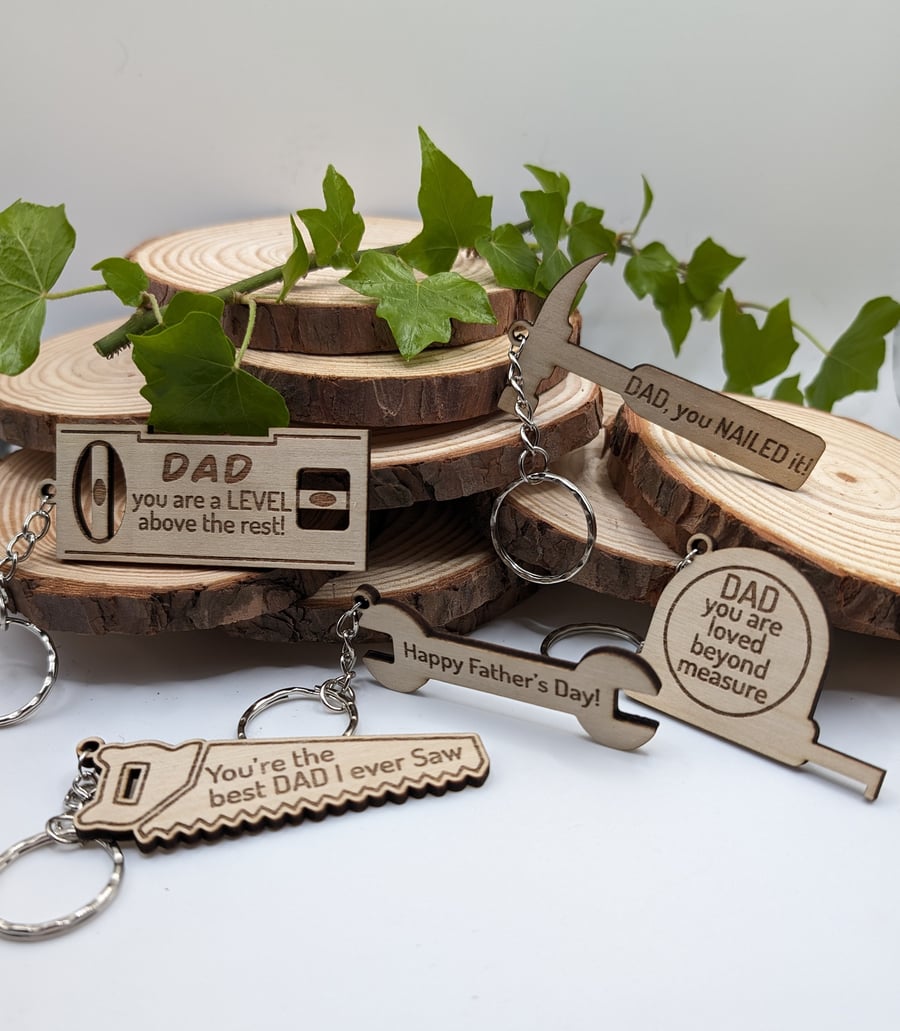 Fathers Day Tool Keyring 