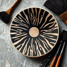 Hand Turned Wooden Bowl - Zebra Print - 5th Anniversary Wooden Gift- Unisex Gift