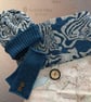 Denim Blue Scafell Pike Beanie, Contour Map Merino Wool Hat, Lake District Gift - Image 4