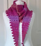 Crocheted Colours of Sunset Scarf with a Bobble Edging  - Image 2