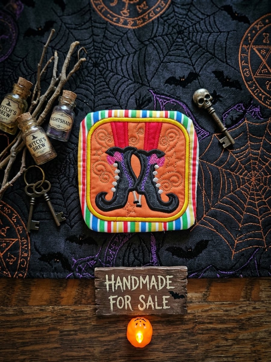 Halloween Fabric Drinks Coaster
