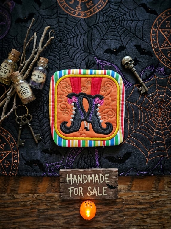 Halloween Fabric Drinks Coaster