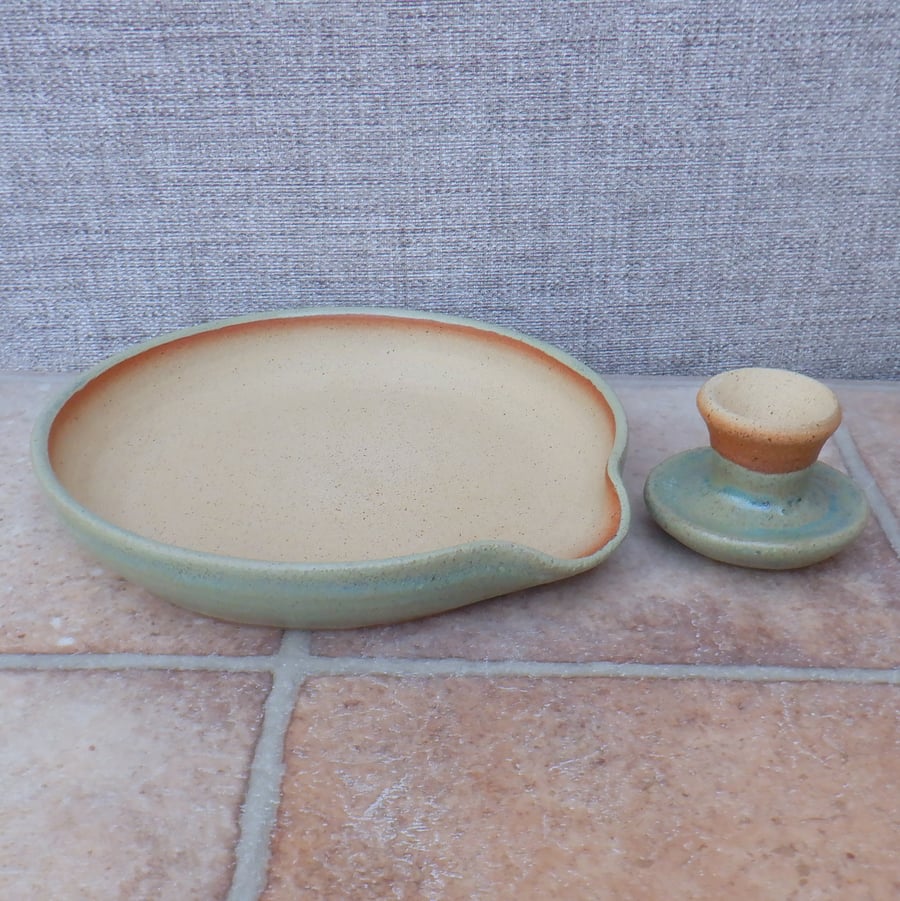 Pestle and mortar spice herb grinder stoneware hand thrown pottery ceramic