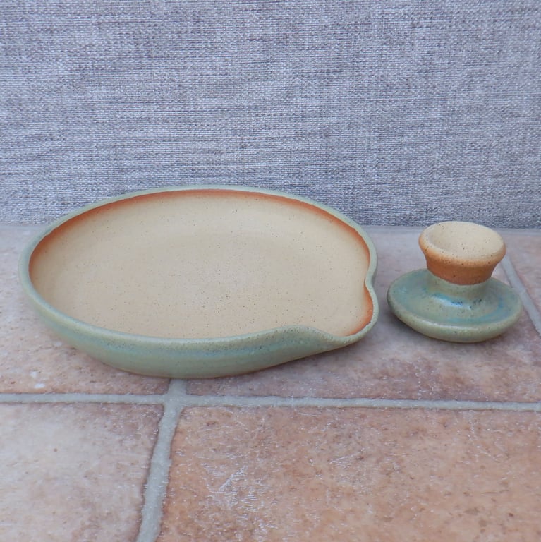 Pestle and mortar spice herb grinder stoneware hand thrown pottery ceramic