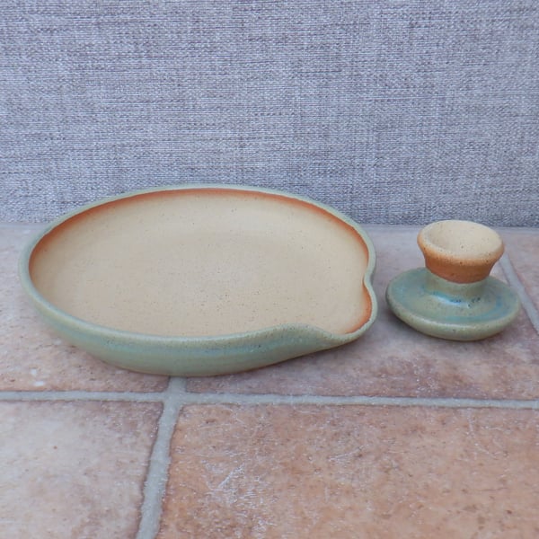 Pestle and mortar spice herb grinder stoneware hand thrown pottery ceramic