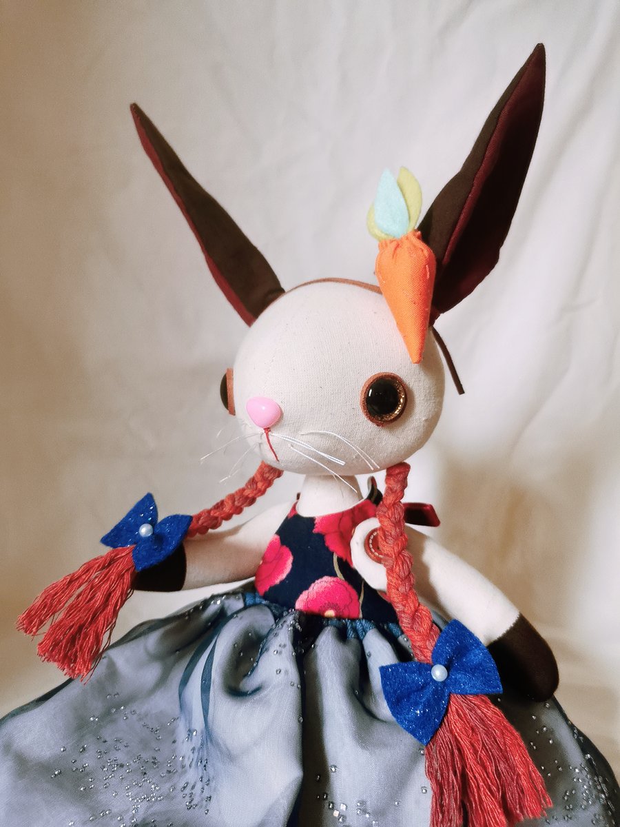 One of a kind handcrafted rabbit dolls