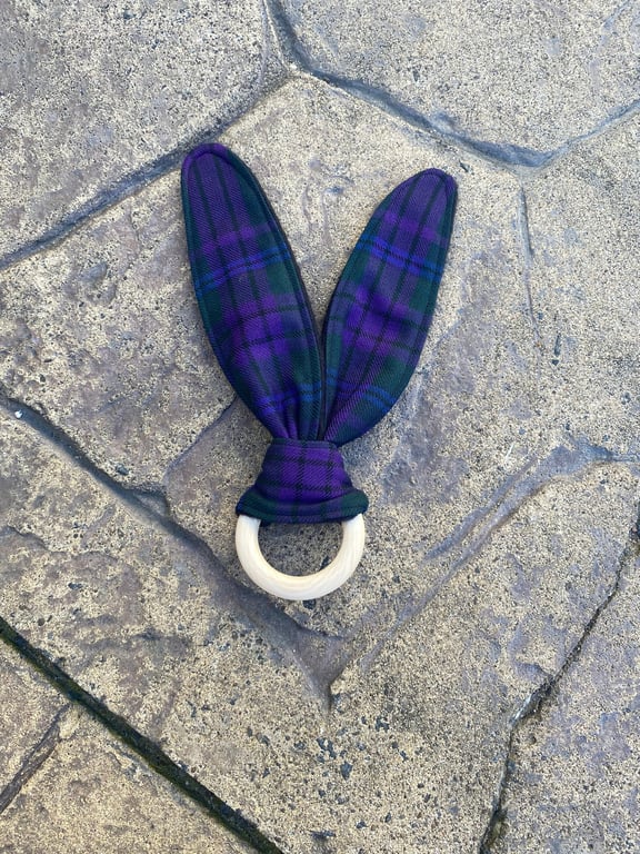 Spirit of Scotland Tartan Bunny Ears Teether