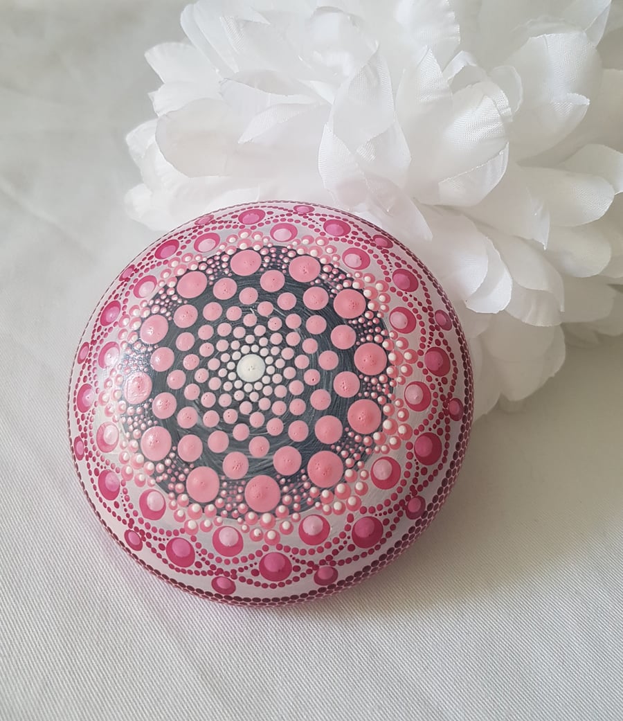 Bubblegum Pink Mandala Stone