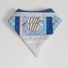 Newborn patchwork bandana bib, reversible quilted dribble bib baby shower gift