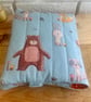 Nappy and Wipes Clutch Bag - Duck Egg Blue Woodland Animals - Image 6
