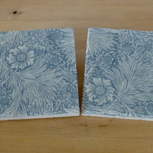 Marble 'William Morris' Design Coasters
