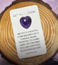 Amethyst Get Well Soon Crystal Pocket Heart Keepsake Card - Image 2