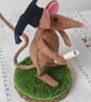Graduation Mouse - handmade felt mouse - Image 2