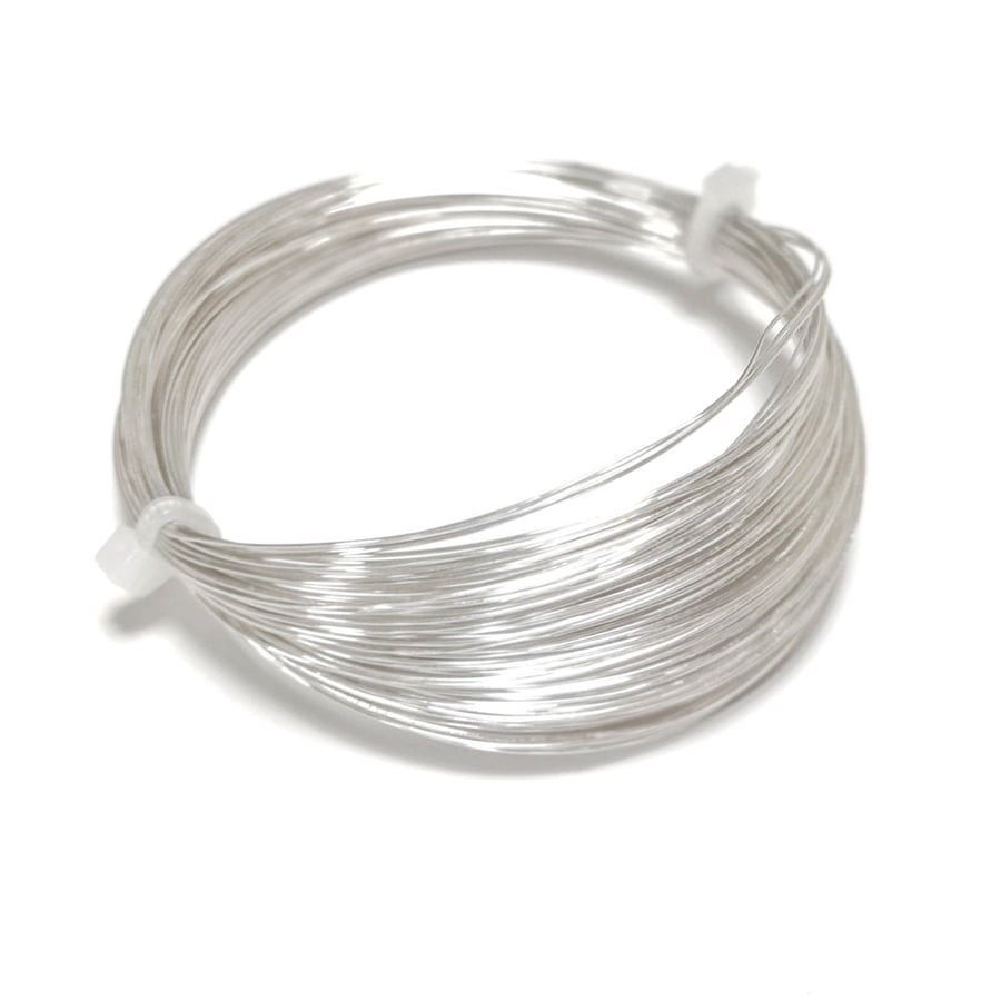Premium Copper Craft Wire - Silver 925 Plated, 20M Coil - 0.4mm Thick Wire for J
