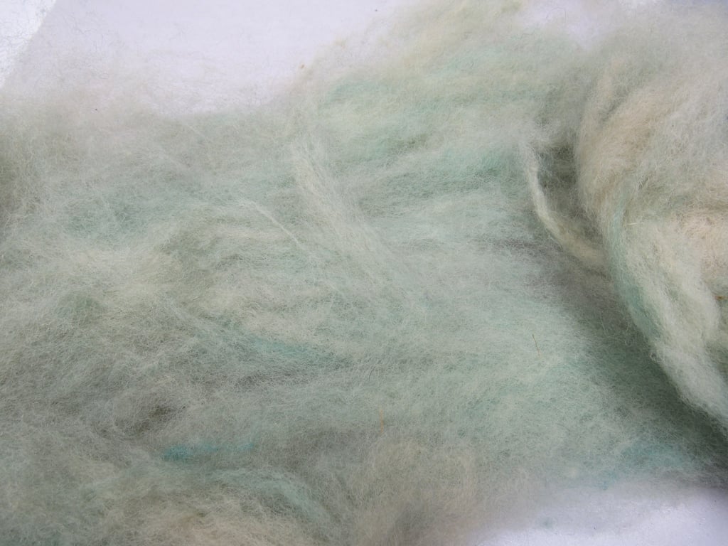 10g Naturally Dyed Pale Aqua Llanwenog Felting Wool