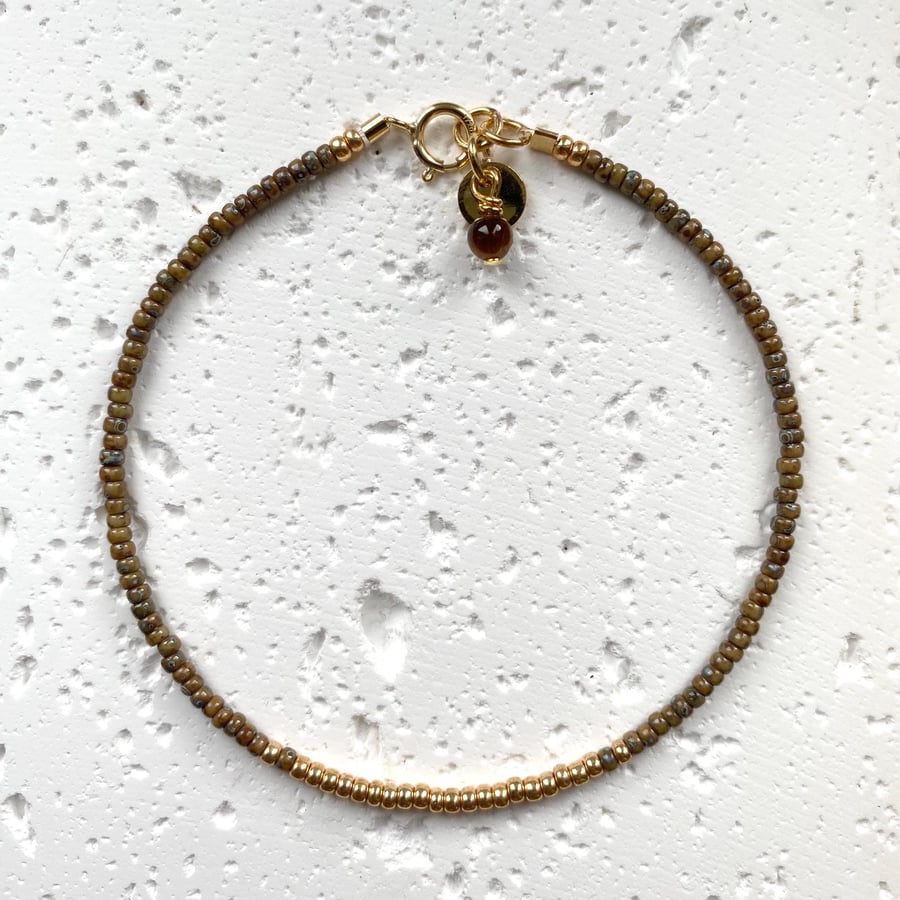 Mira Miyuki Bracelet - EarthTiger's Eye - Free Personalisation